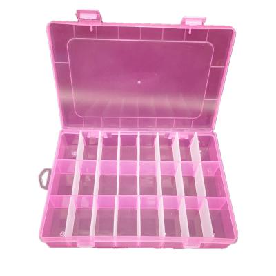 China Sustainable 24 Grids Slot Detachable Hanging Plastic Storage Box for sale