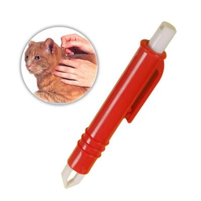 China Viable Plastic Pet Tick Flea Tweezers Remover Grooming Tool for sale