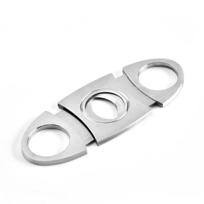 China Durable Double Stainless Steel Blades Cigar Guillotine Cutter for sale