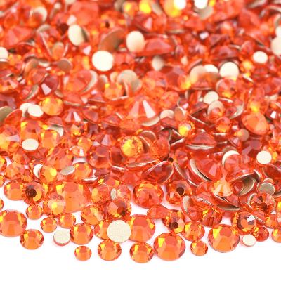 China Round Hyacinth Crystal Rhinestones Stickers Flat Back Glitter Stones Glass Rhinestones For Face Nail Art Decoration for sale