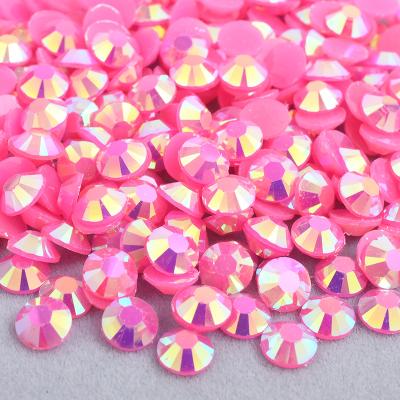 China Flatback Wholesale 2mm 3mm 4mm 5mm 6mm Jelly Dark Rose AB Nail Stones Not Hot Fix Rhinestones Appliques Flatback Round Crystals Rhinestone for sale