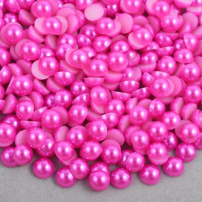 China Flatback 2 4 6 8 10 12 14mm Bead Flatback Pearl Beads Crystal Rhinestones Appliques Half Round Strass For Clothing Crafts for sale