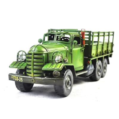 China Retro China Tin Truck Home Model Creative Gift Collection Bar Cafe Decoration Opens Ornaments for sale