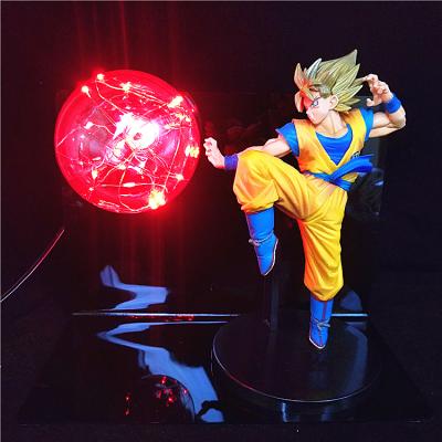 China Japanese Anime Dragon Ball Monkey King Eye Light Toy Creative Table Lamp LED Night Glowing Light for sale