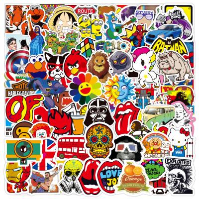 China Durable 100 Non-Repeating Luggage Laptop Stickers Waterproof Graffiti Tide Mark Stickers for sale