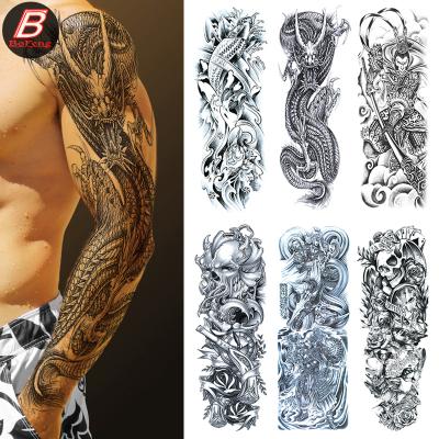 China Large Flower Skull Extended Arm Tattoo Stickers Flash Tattoo Temporary Temporary Tattoo Stickers for sale