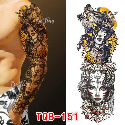 China New full-arm temporary tattoo sticker temporary waterproof simulation temporary tattoo stickers set for sale