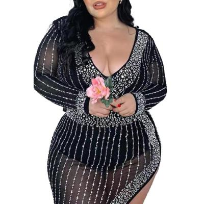 China Mesh Evening Dress Women Well-Fitting Dresses Custom Made Anti-Static Plus Size for sale