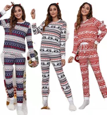 China Anti-wrinkle factory wholesale price christmas pajamas sets adult christmas outfit christmas shop equipment for sale