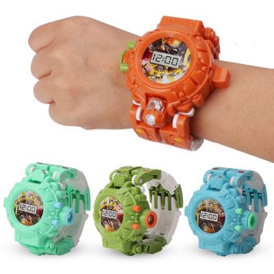 China Projection Watch Deformation Robot Style Electronic Watch For Kids QBL2052979 for sale