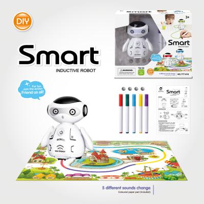 China Follower Robot Toy Intelligent Robot For Kids Smart Change Color Line Can Tracking Line For Follow for sale