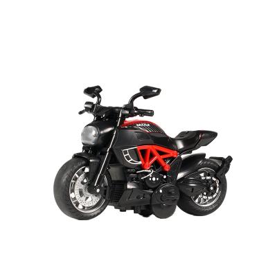 China New Safety/Music/Light Point 3 Color 1:14 Diecast Pull Back Ducati Motorcycle With Light Music For Kids for sale