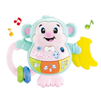 China Baby Chawable with Music Baby Rattle Baby Healthy Teether Toys Silicone Material Soft Comfortable Chewable with Music for sale