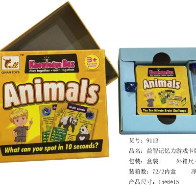 China Kids Learn Newest Memory Game Intelligent Card Animal Toys Educational Toys For Children for sale