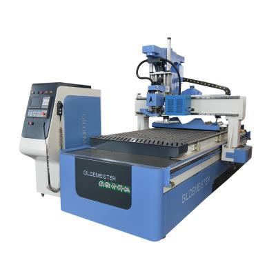 China Building Material Shops High Efficiency CNC Router With ATC For Wood Cutting ATC CNC Router Blue for sale