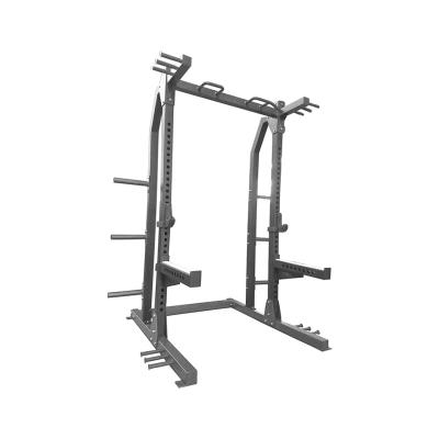 China Commercial Gym Half Cabinet Fitness Equipment Linefar Power Squat Rack Cage Full Body Fitness Training for sale