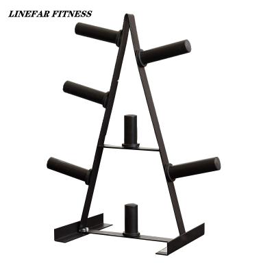 China Linefar Modern Fitness 50mm Weight Plate Tree Rack Gym Equipment Rack for sale