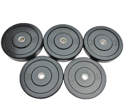 China Weight Forming Linefar Fitness Bumper Plates Black Color Weightlifting Dish for sale