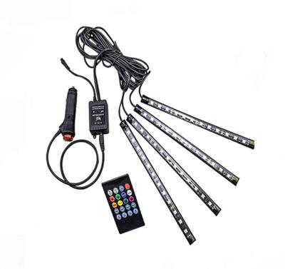 China Car Interior Lighting 20Key IR Remote Music Synic RGB Controller Car Atmosphere Light LED Strip For Car Motorcycles for sale