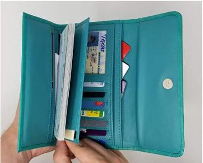 China Fashion design handcrafted women's wallet. Rich and deep hand tools. Checkbook Holder Attachment for sale