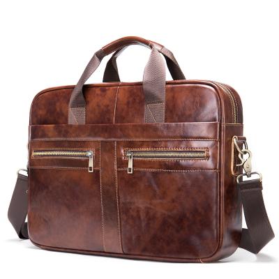 China Wholesale Luxury And Fashion Genuine Leather Laptop Business Bag Man Briefcase Trendy Bag for sale