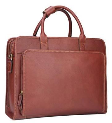 China Waterproof Briefcase Design Business Laptop Computer Handbag Coffee Men Bag Soft Sided Leather Briefcase for sale