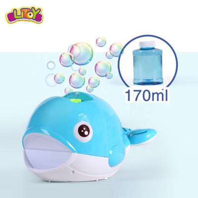 China Make Bubble Amazon 2021 Hot Selling High Quality Electric Whale Bubble Machine Toys For Kids With 130ML Bubble Solution for sale