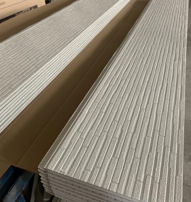 China Traditional GMP Certified PU Roof And Wall Sandwich Panel Polyurethane Insulated White Metal Original Color Steel Easy Construction Material Core for sale