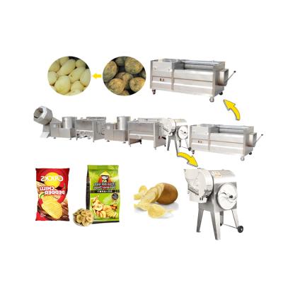 China Automatic Production Semi-automatic Potato Chips Chips Line 100kg/h Supported Automatic Potato Chips Production Line for sale