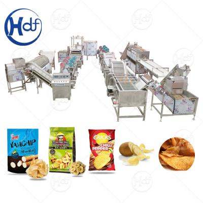 China Automatic Production Potato Chips Machine China HFD Maker 1000kg/h Making Fresh Potato Chips Potato Chips Processing Industry 150-2000kg/h CE for sale