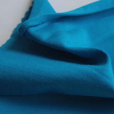 China High quality combed elastic plain knitted stretch cotton singlet fabric for sportswear à venda