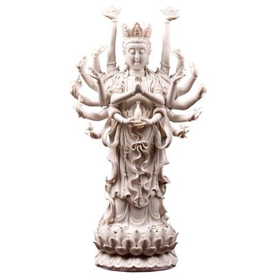 China Modern Custom Design Avalokitesvara Bodhisattva Sculpture Buddha Statues Natural Stone Carved Avalokitesvara Thousand-handed Statue for sale