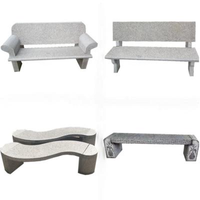 China Modern Customized Granite Stone Angel Granite Bench Bench Granite Memorial Bench With Backrest for sale