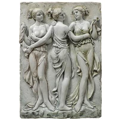 China Traditional Hand Carved Woman Relief Statue Stone Wall Art Relief White Marble Stone for sale