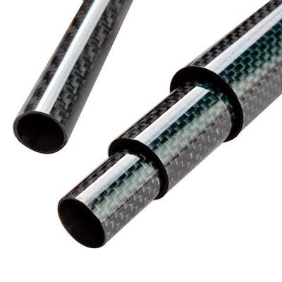 China Customized Carbon Fiber Telescopic Pole Glossy 3K Carbon Fiber Tube for sale