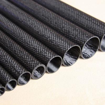 China Tubo 3K de la fibra de carbono del OD 16m m del hueco tejido para Building modelo en venta