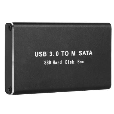 China Mini Aluminum USB3.0 to MSATA Box mSATA Mobile Hard Disk SSD Hard Disk Drive for sale