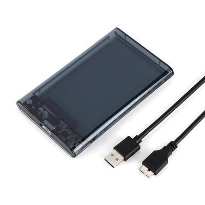 China Plastic hard drive 2.5inch usb3.0 disk enclosure to external sata 2.5 hdd case sata hdd enclosure case for sale