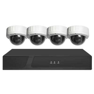 China NIGHT VISION 4CH 5MP POE NVR KIT IP Camera Disc P2P Video CCTV Audio Surveillance Systems Vandalproof Indoor Dome for sale