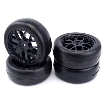 China 1/10 RC RC Hobbysoul On Road Tires Soft And Rims Bewitch 12mm Black for sale