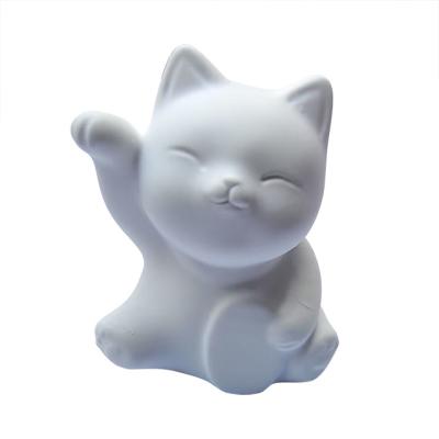 China Art Deco Hot Sale Freely Customizable Car Plaster Aromatherapy Dream Cute Cat Plaster Ornaments Painted Toys For Children for sale