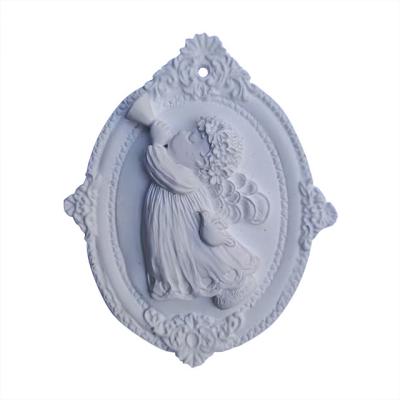 China Sustainable Factory Direct Spot Sales Exquisitely Hand-Carved Plaster Fragrance Ornaments With Angel Motifs for sale