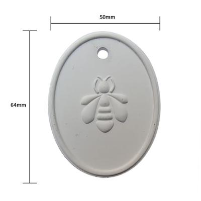 China OEM PORTABLE Custom White Oval Hanging Ceramic Essential Oil Diffuser Trailer Mirror Decoration for sale