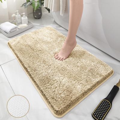 China Anti Slip Washable Soft Absorbent Bathroom Shower Bath Mat Washable Luxury Bath Rug for sale