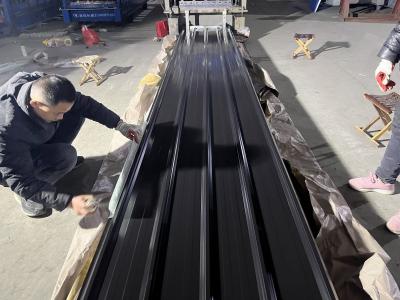 China RAL9005 PVDF 40-years Textured Steel IBR Z275 PPGI PPGL AZ150 0.60 HDP Metal Roof Sheet Corrugated Roof Matt Chromadek for sale