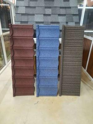 China AZ100 Elite Tile / Wave Tile Metal Stone Coated Color Stone Coated Bond Tile for sale