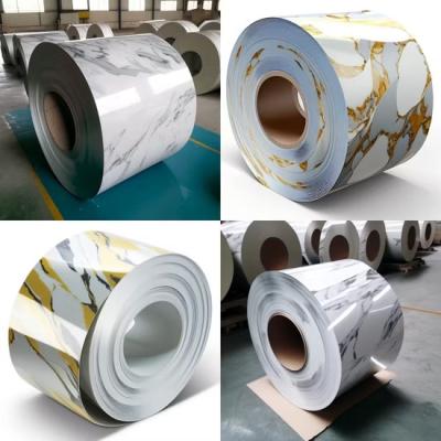 China PVDF AkzoNobel Marble Printech Steel Coils For Home Decor Panels And Villa Building for sale