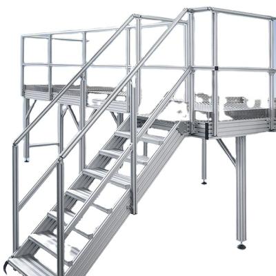 China Modular Aluminum Adjustable Telescopic Ladders Yingkou Platform Ladder Step System for sale