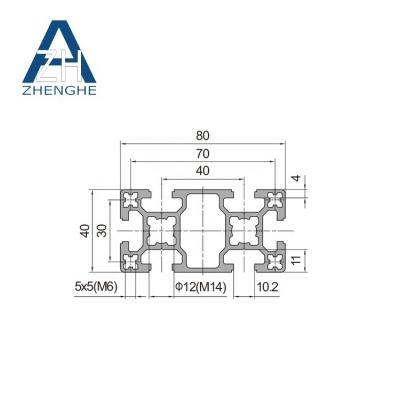 China Workbench / machine frame 4080 alu 6063 aluminum t-slot profiles for sale