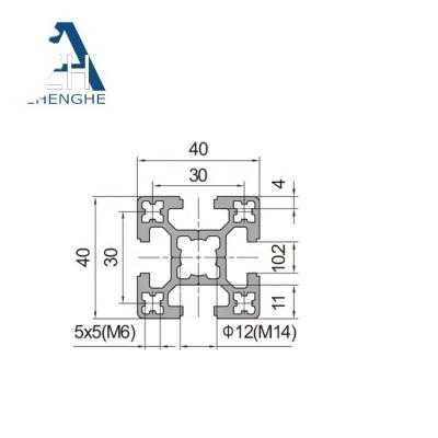 China Factory aluminum t slot extrusion t slot extrusion 40x40 t-slot t-slot profiles for sale